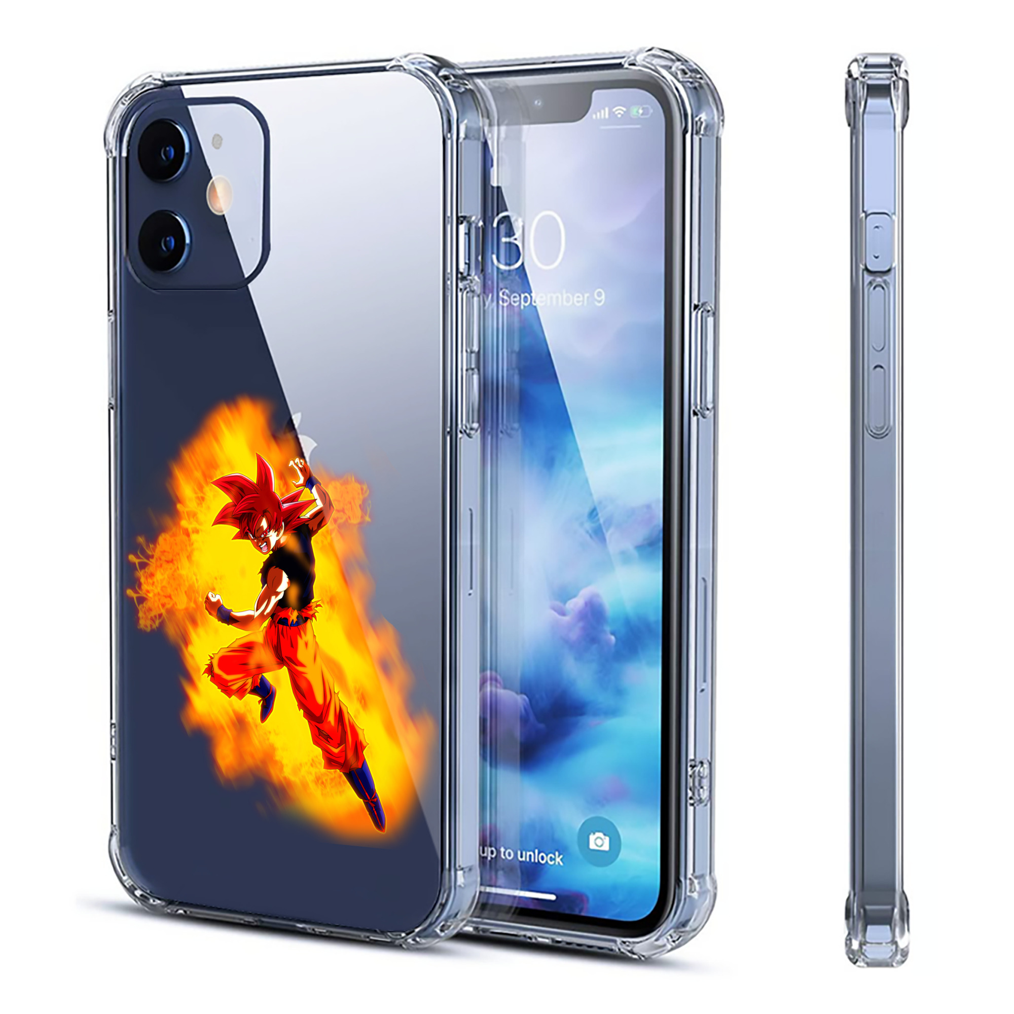 （画像用） ドラゴンボール 孫悟空（そん ごくう）Son Goku カカロット DRAGON BALL Kakarotto 【iPhone 12シリーズ対応】透明スマホケース（クリアソフトケース）